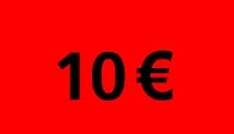 Tino 10 Euro Spende rot